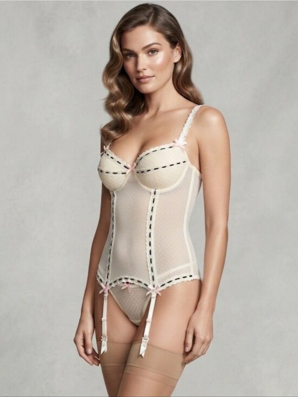 Victoria's Secret Sexy Little Things Garter Bustier Corset Top Sexy Lingerie 36C